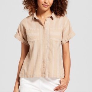 Target A New Day Striped Tan Shirt